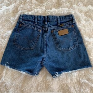 Vintage Wrangler Distressed High Waisted Shorts